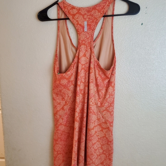 Zella Orange Sleeveless Paisley Racerback Top - Picture 4 of 4